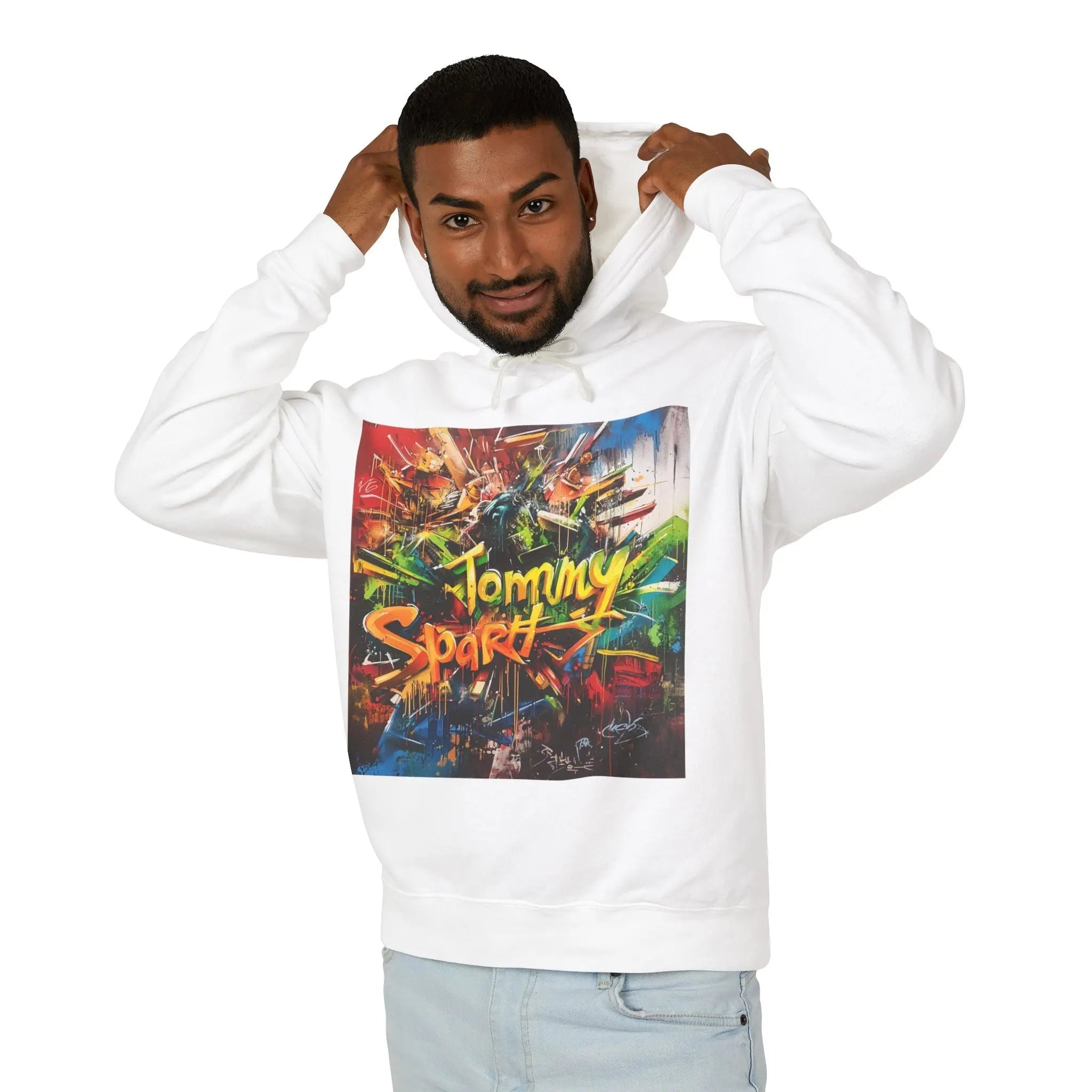 Colorful Graffiti Art Hoodie - Unisex Lightweight Printify