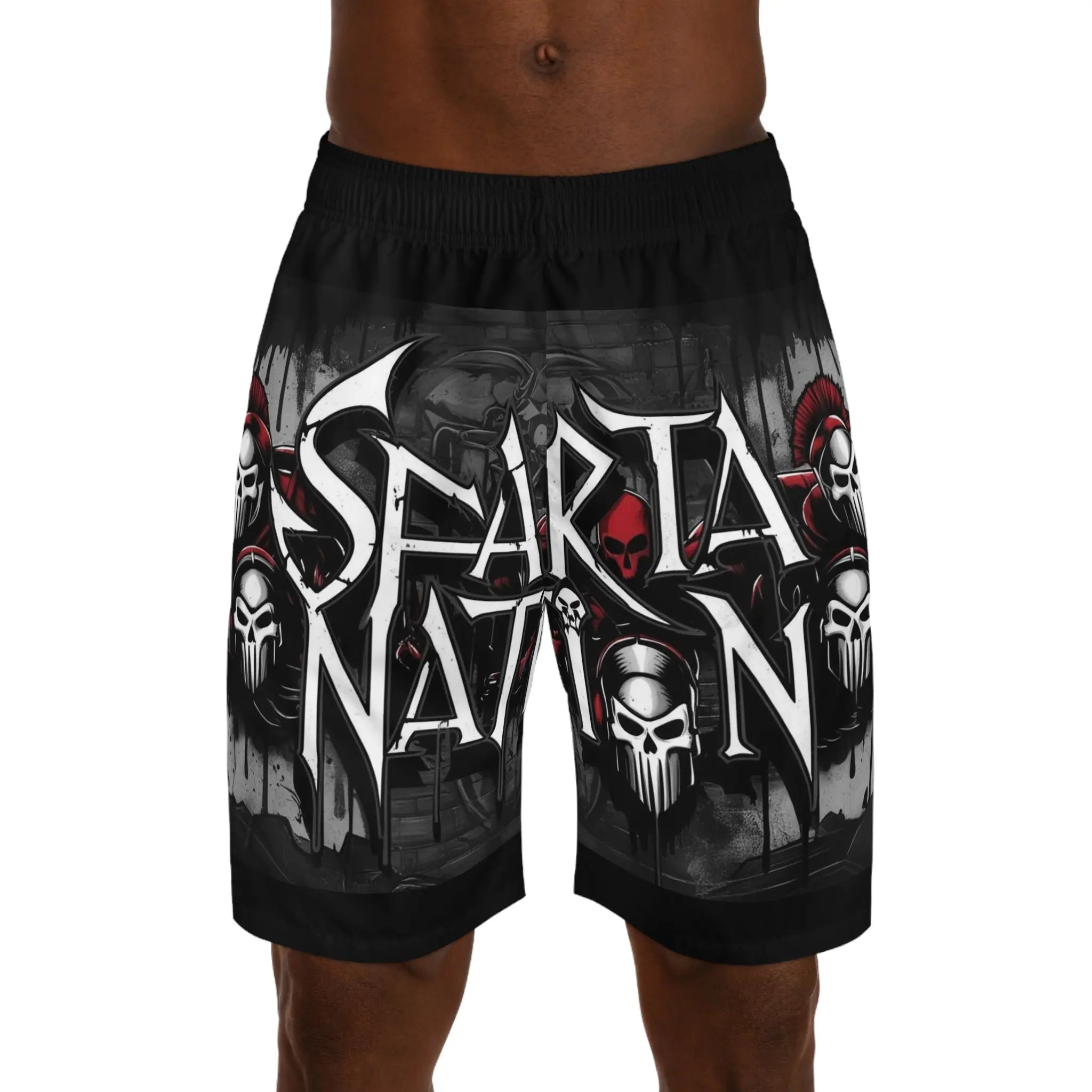 Men's Jogger Shorts - Sparta Nation Stylish Athletic Wear for Fitness Enthusiasts Printify