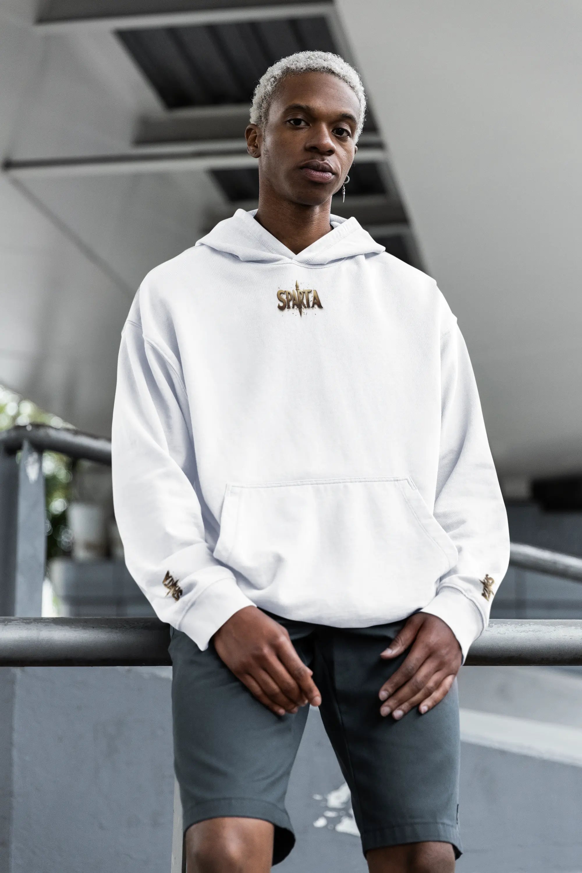 Sparta Spear Embroidered Hoodie Printify