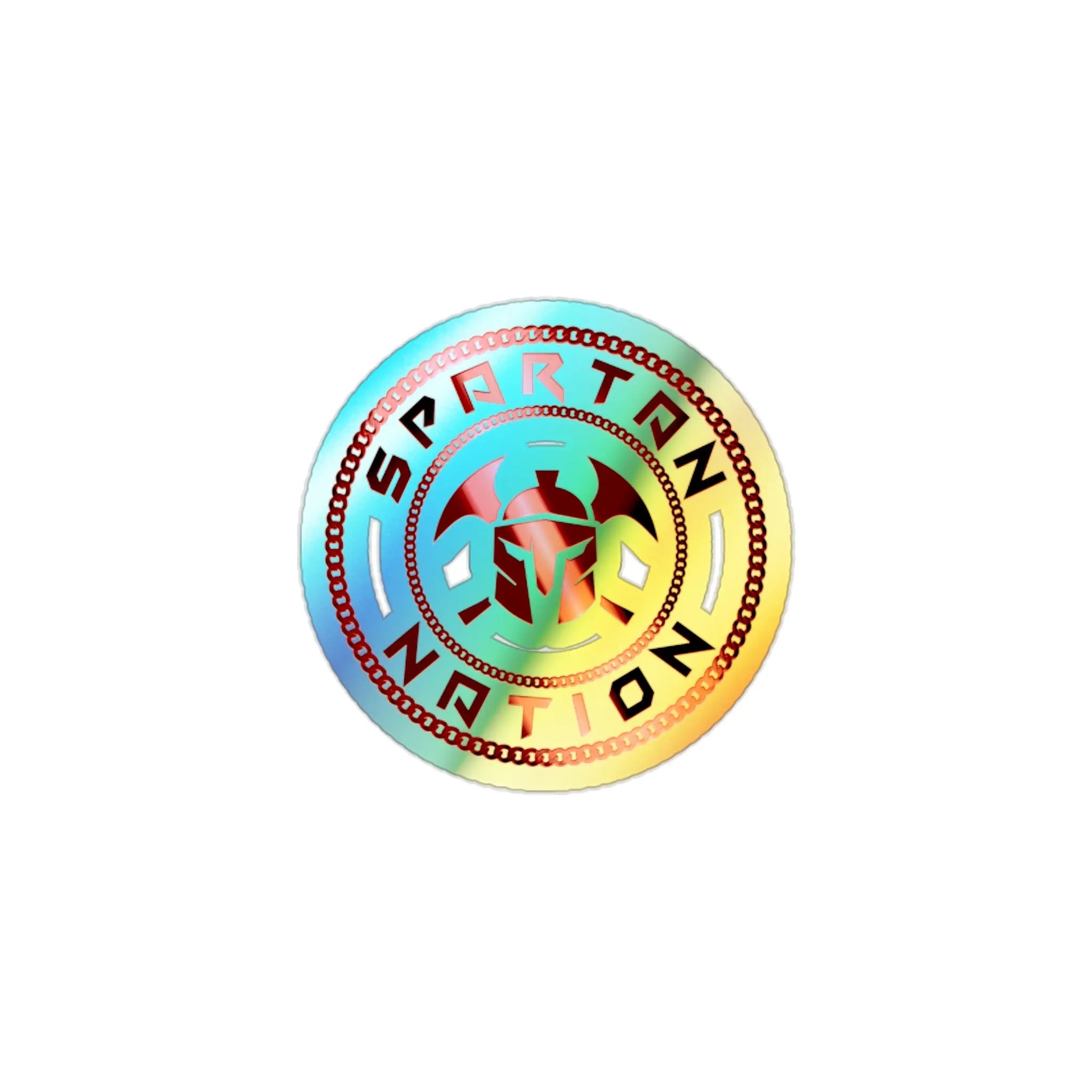 Spartan Nation Holographic Die-cut Stickers Printify