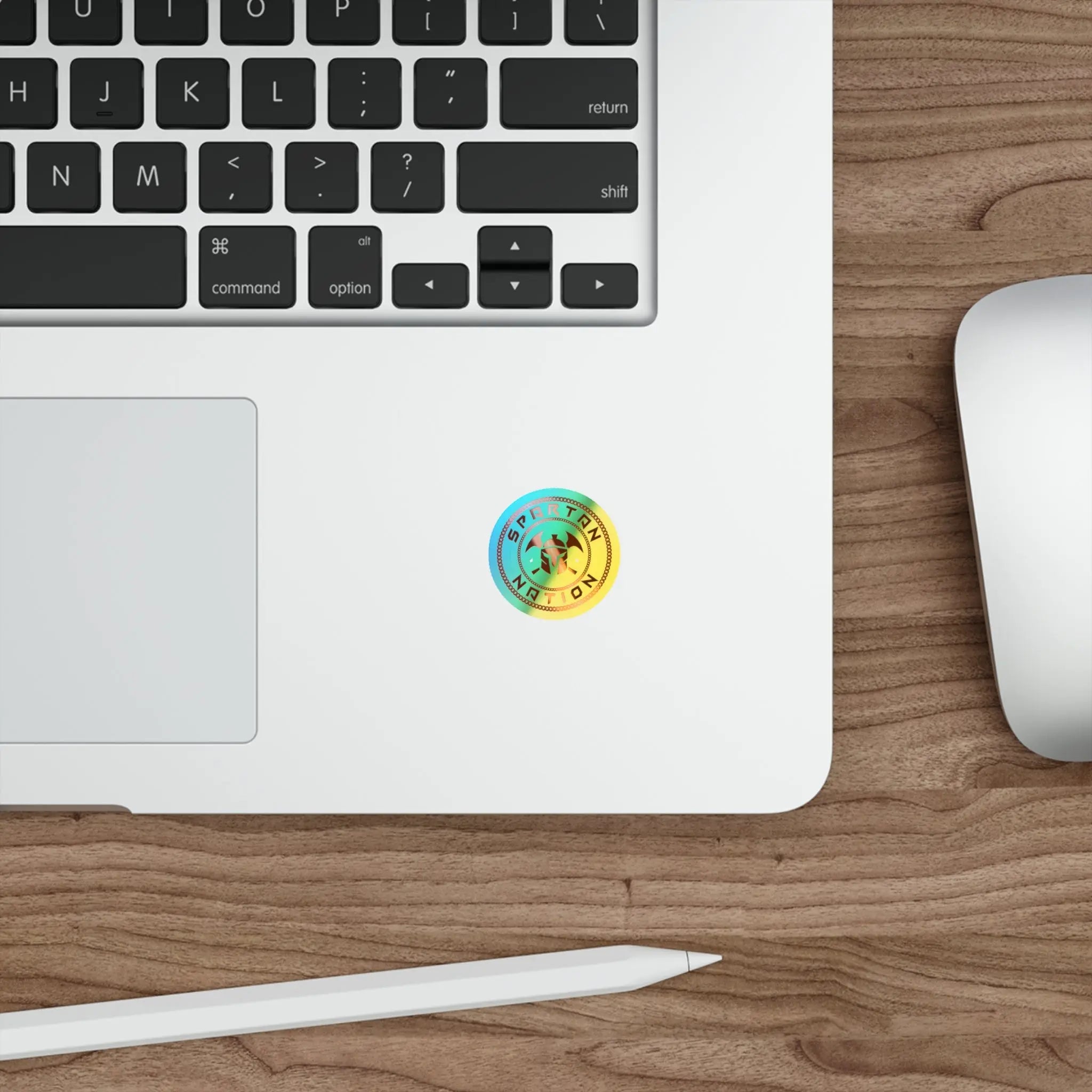 Spartan Nation Holographic Die-cut Stickers Printify