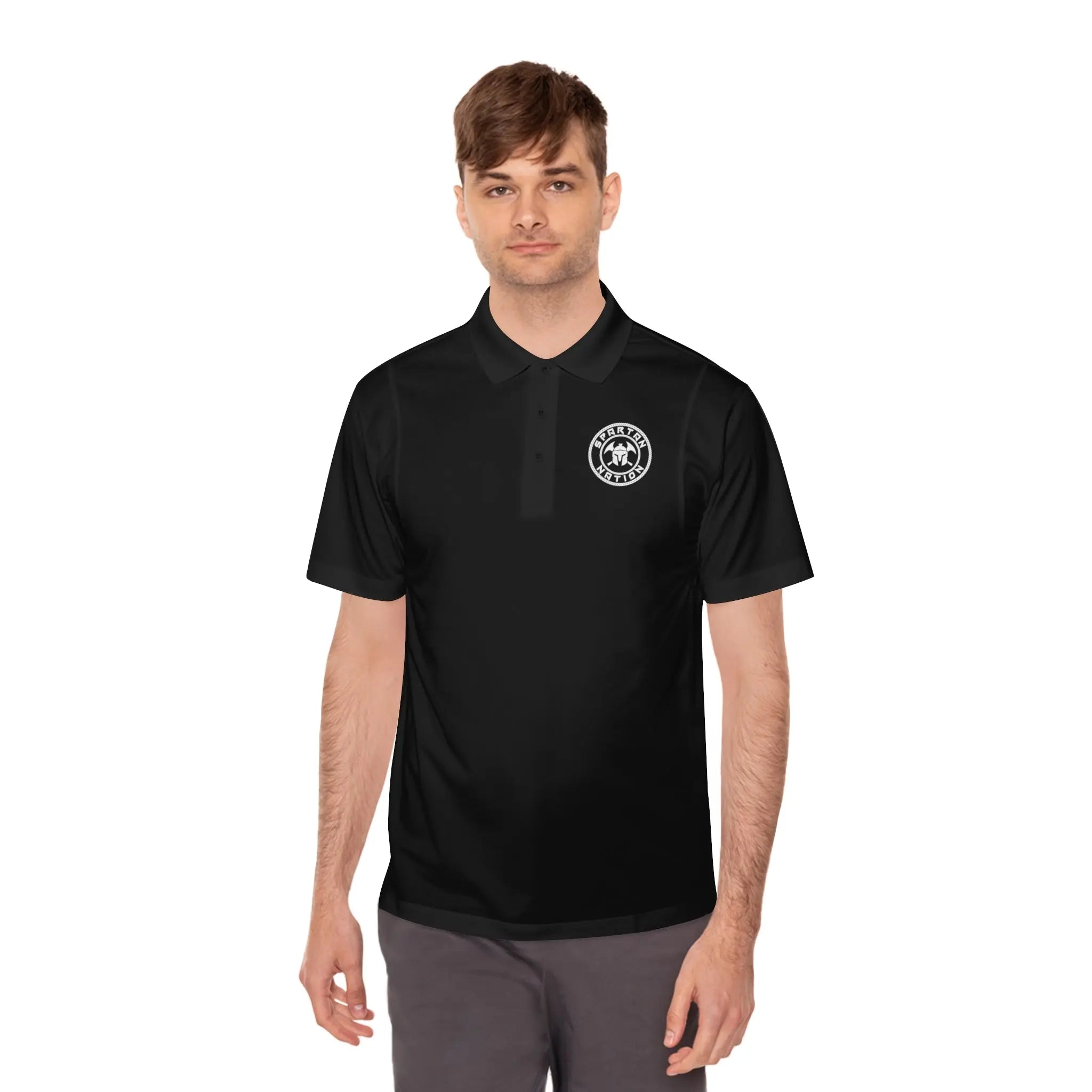 Spartan Nation Monogram Men's Sport Polo Shirt - TOMMY LEE SPARTA