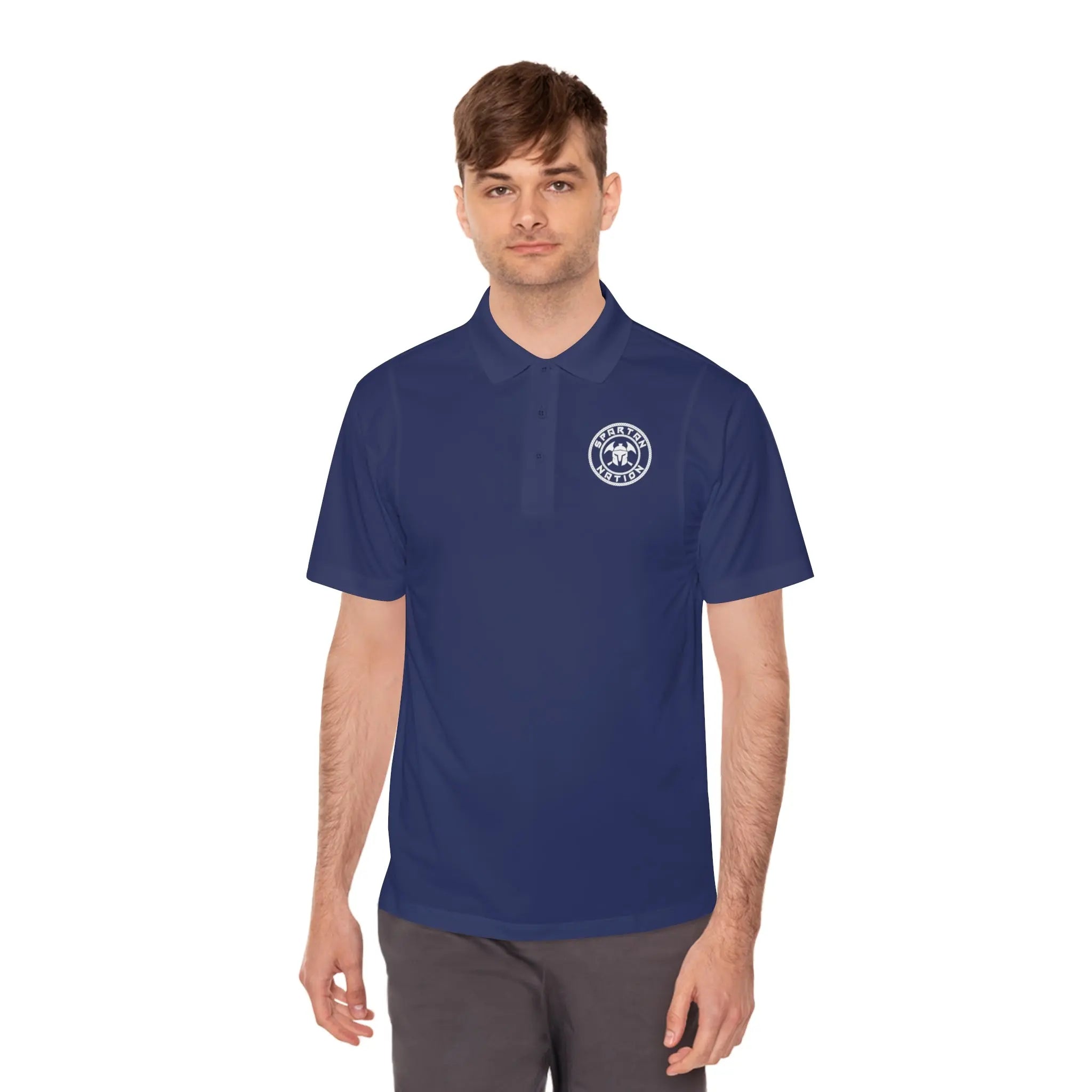 Spartan Nation Monogram Men's Sport Polo Shirt - TOMMY LEE SPARTA