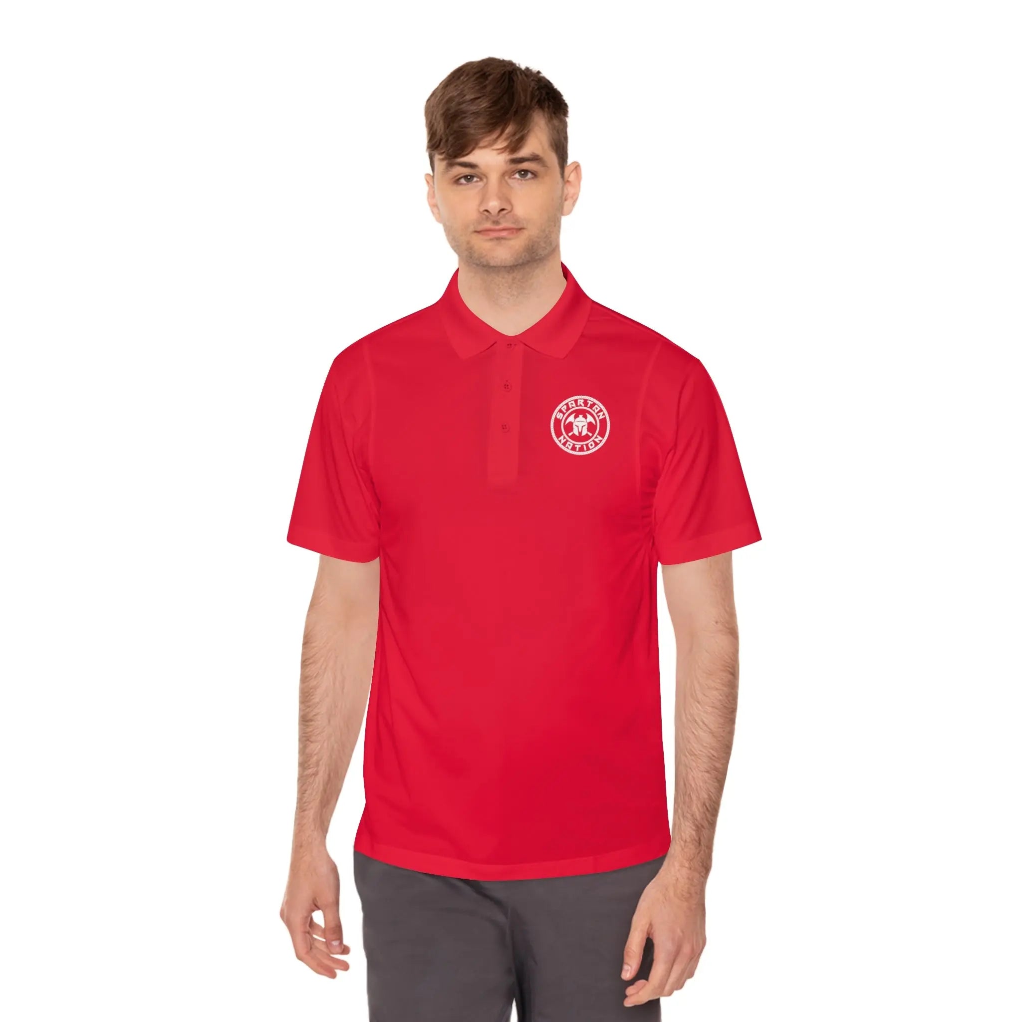 Spartan Nation Monogram Men's Sport Polo Shirt - TOMMY LEE SPARTA