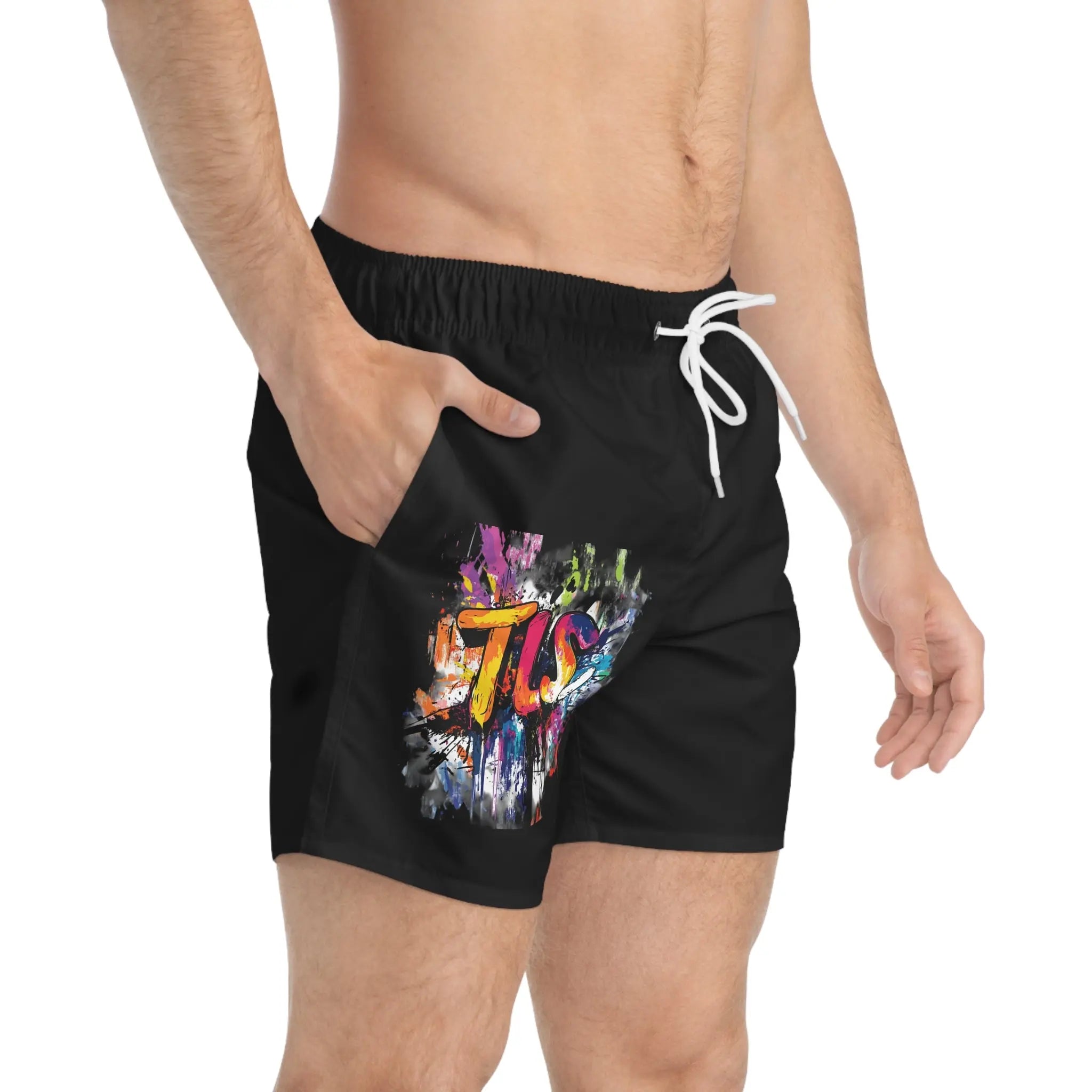 TLS Splash Shorts-Black Printify