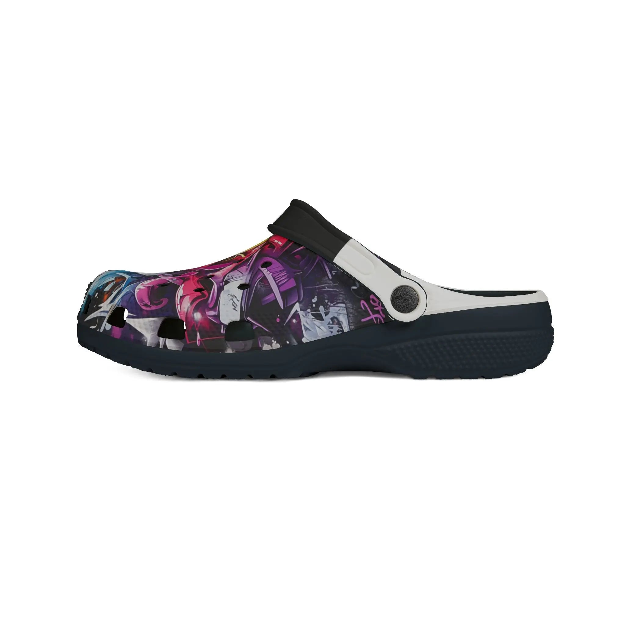 Tommy Lee Sparta Graffiti Foam Rubber Clogs Printify