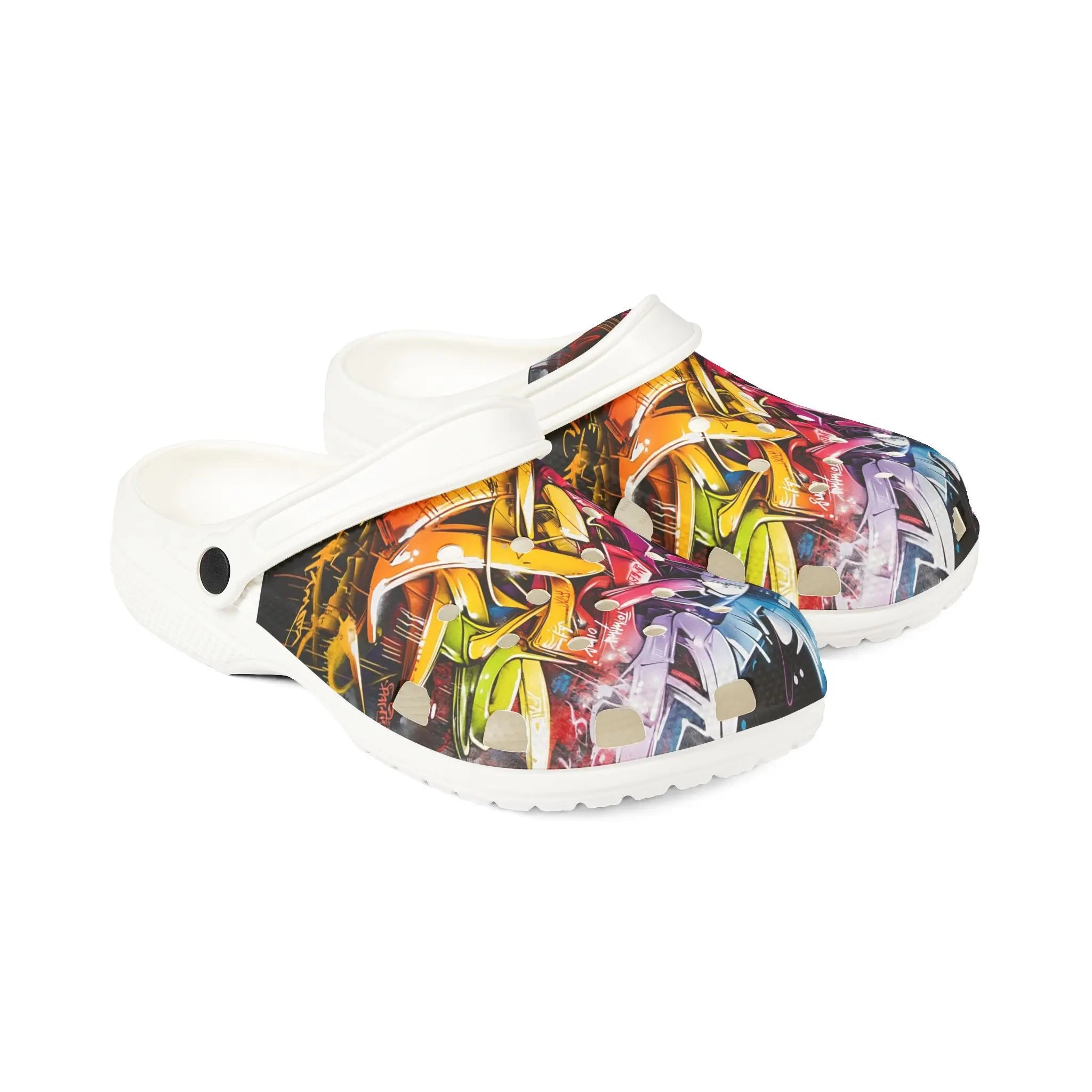 Tommy Lee Sparta Graffiti Foam Rubber Clogs - TOMMY LEE SPARTA