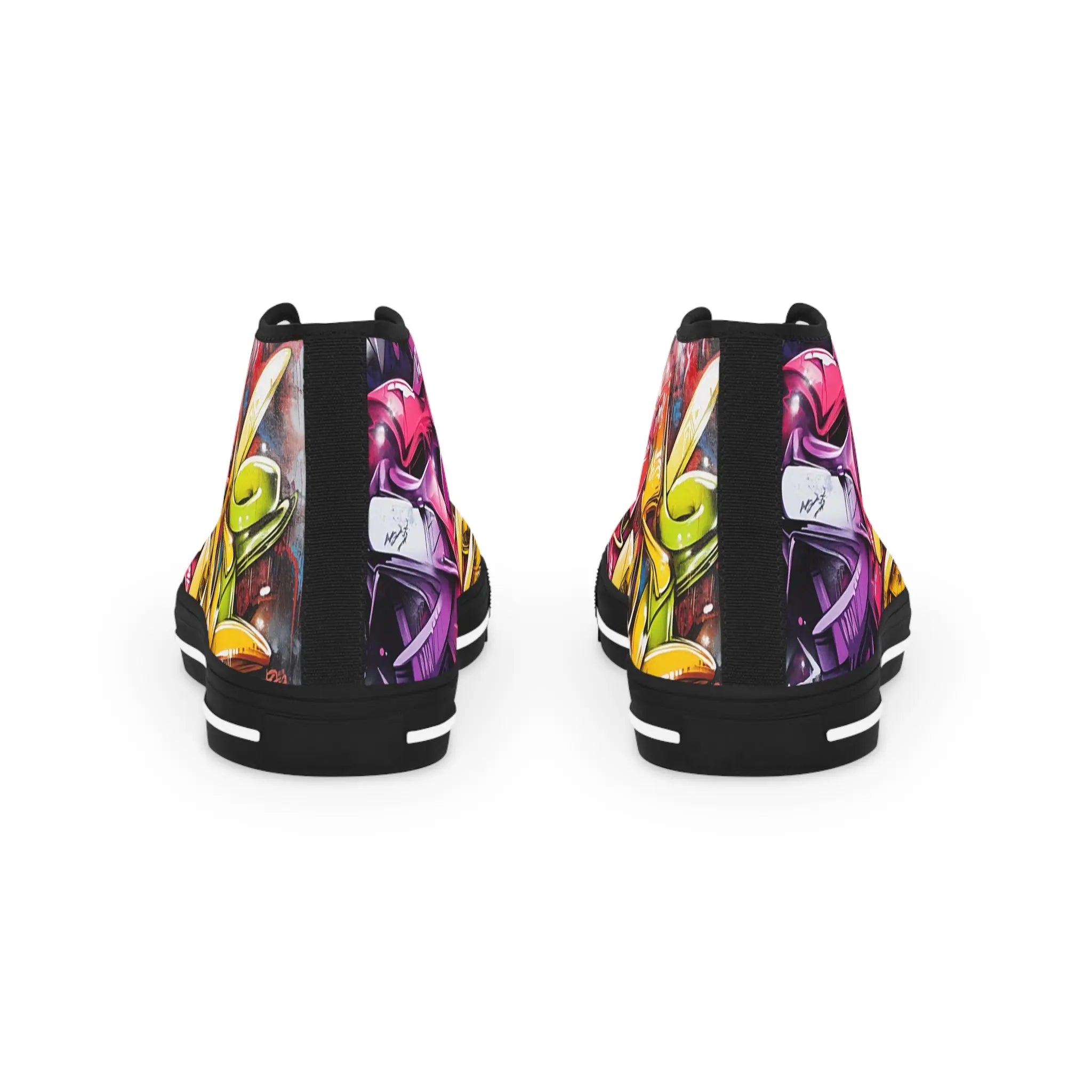 Vibrant Tommy Lee Sparta Graffiti High Top Sneakers Printify