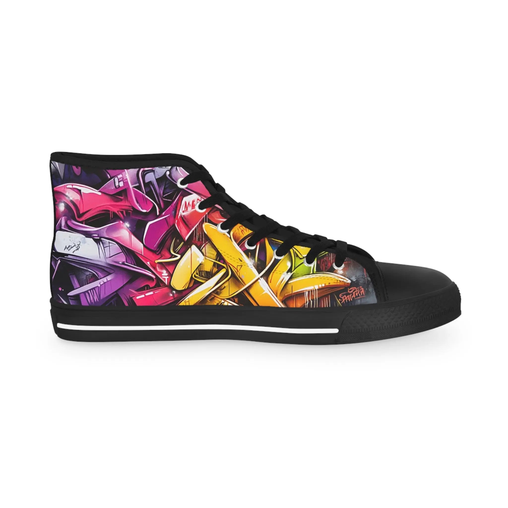 Vibrant Tommy Lee Sparta Graffiti High Top Sneakers Printify