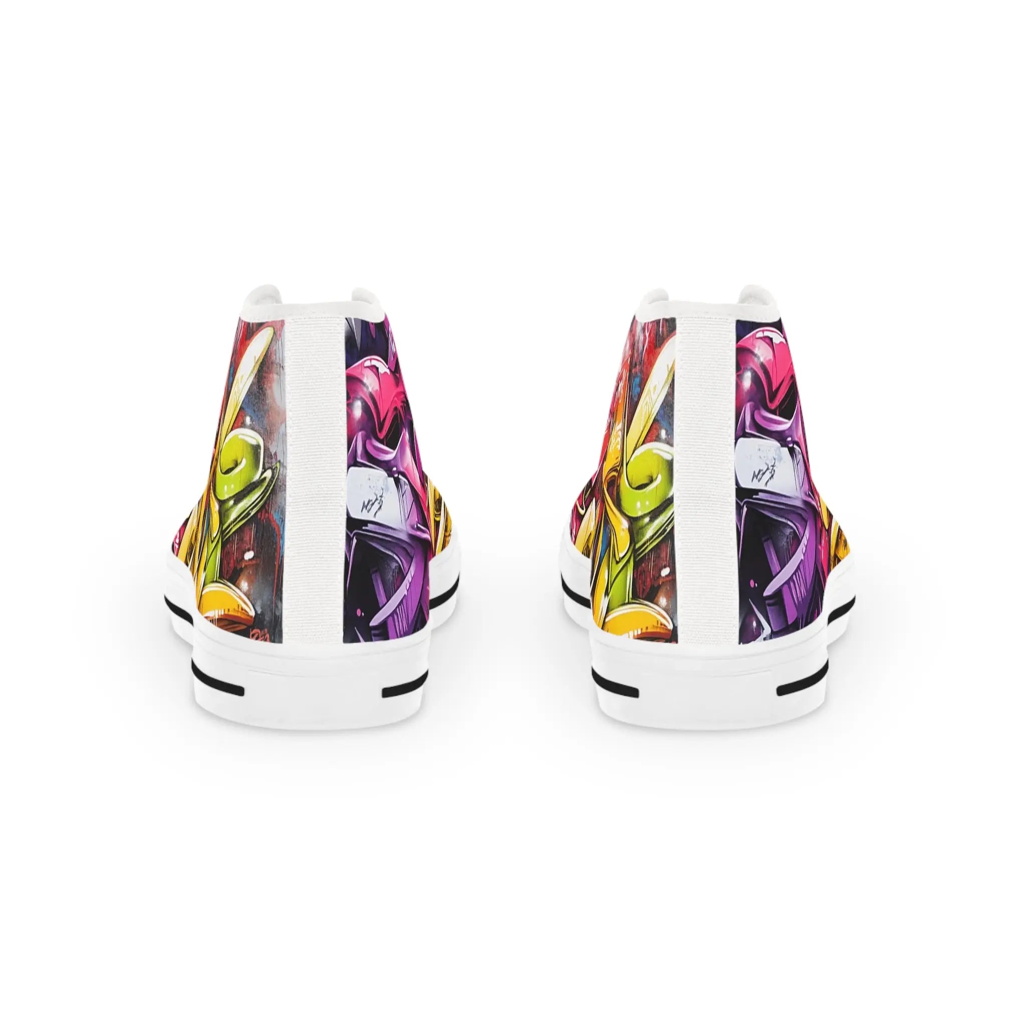 Vibrant Tommy Lee Sparta Graffiti High Top Sneakers Printify