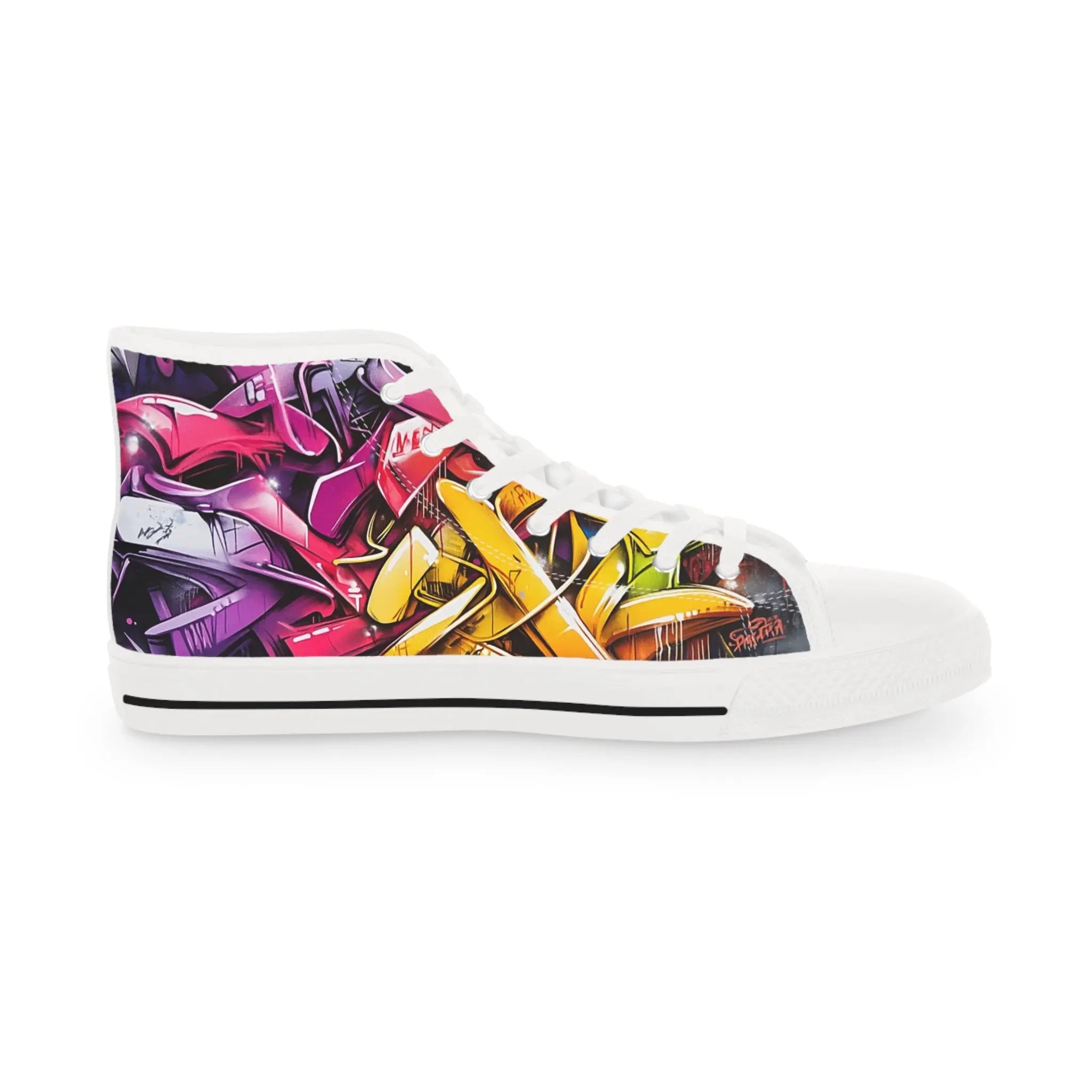Vibrant Tommy Lee Sparta Graffiti High Top Sneakers Printify